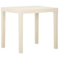 Havebord 79x65x72 cm plastik hvid