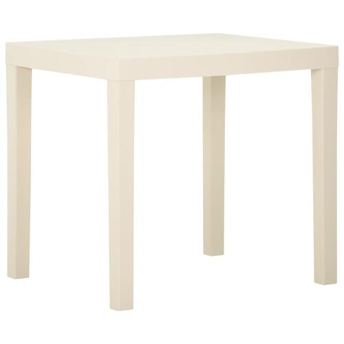 Havebord 79x65x72 cm plastik hvid