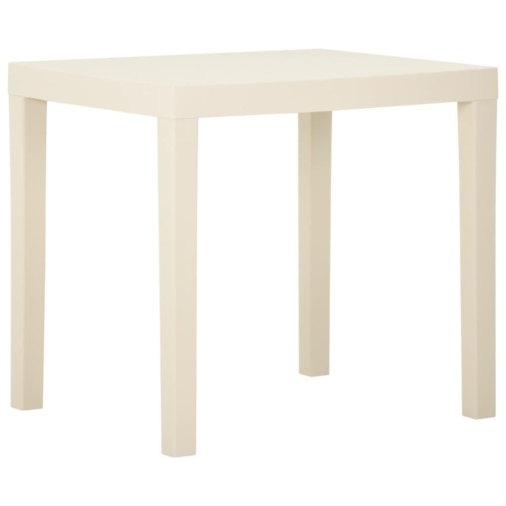 Havebord 79x65x72 cm plastik hvid