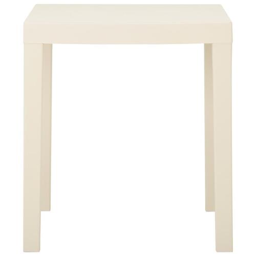 Havebord 79x65x72 cm plastik hvid