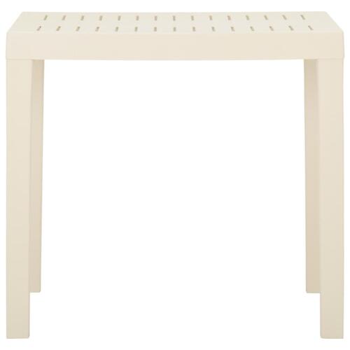 Havebord 79x65x72 cm plastik hvid
