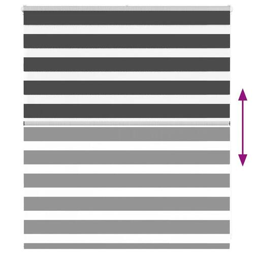 Zebragardin sort 120x100 cm stofbredde 115,9 cm polyester
