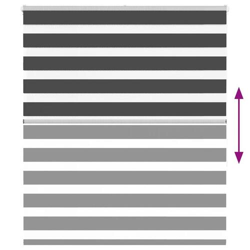 Zebragardin sort 120x150 cm stofbredde 115,9 cm polyester