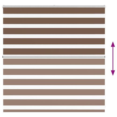 Zebragardin brun 150x100 cm stofbredde 145,9 cm polyester