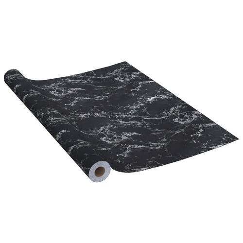 Selvklæbende folie til møbler 500x90 cm PVC sort sten