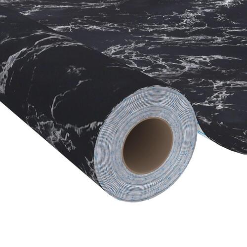 Selvklæbende folie til møbler 500x90 cm PVC sort sten