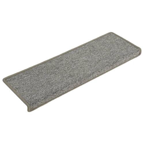 Trappemåtter 15 stk. 65x21x4 cm hvid og grå