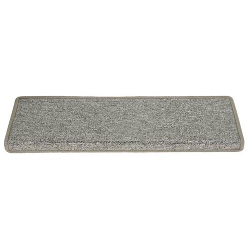 Trappemåtter 15 stk. 65x21x4 cm hvid og grå