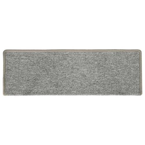 Trappemåtter 15 stk. 65x21x4 cm hvid og grå
