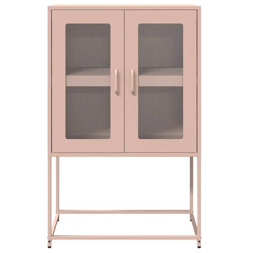 Højskab 68x39x107 cm stål lyserød