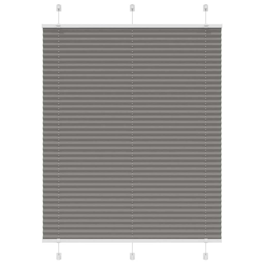 Plisségardin Antracit 110x150 cm Stofbredde 109,4 cm Polyester