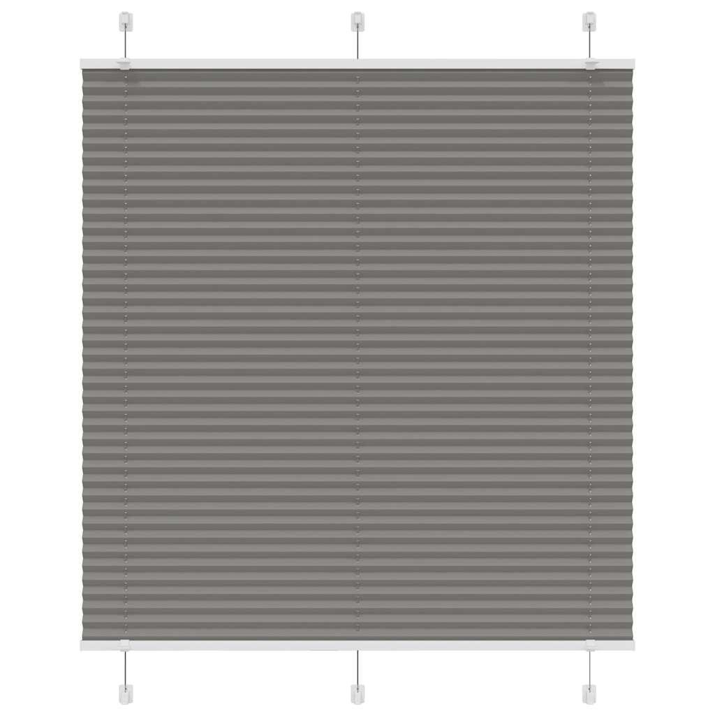 Plisségardin Antracit 120x150 cm Stofbredde 119,4 cm Polyester billede