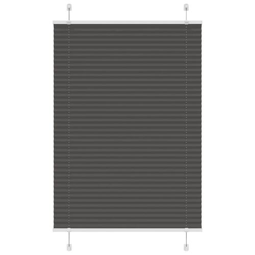 Plisségardin Sort 100x100 cm Stofbredde 99,4 cm Polyester