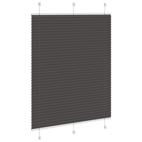 Plisségardin sort 110 x 150 cm - stofbredde 109,4 cm