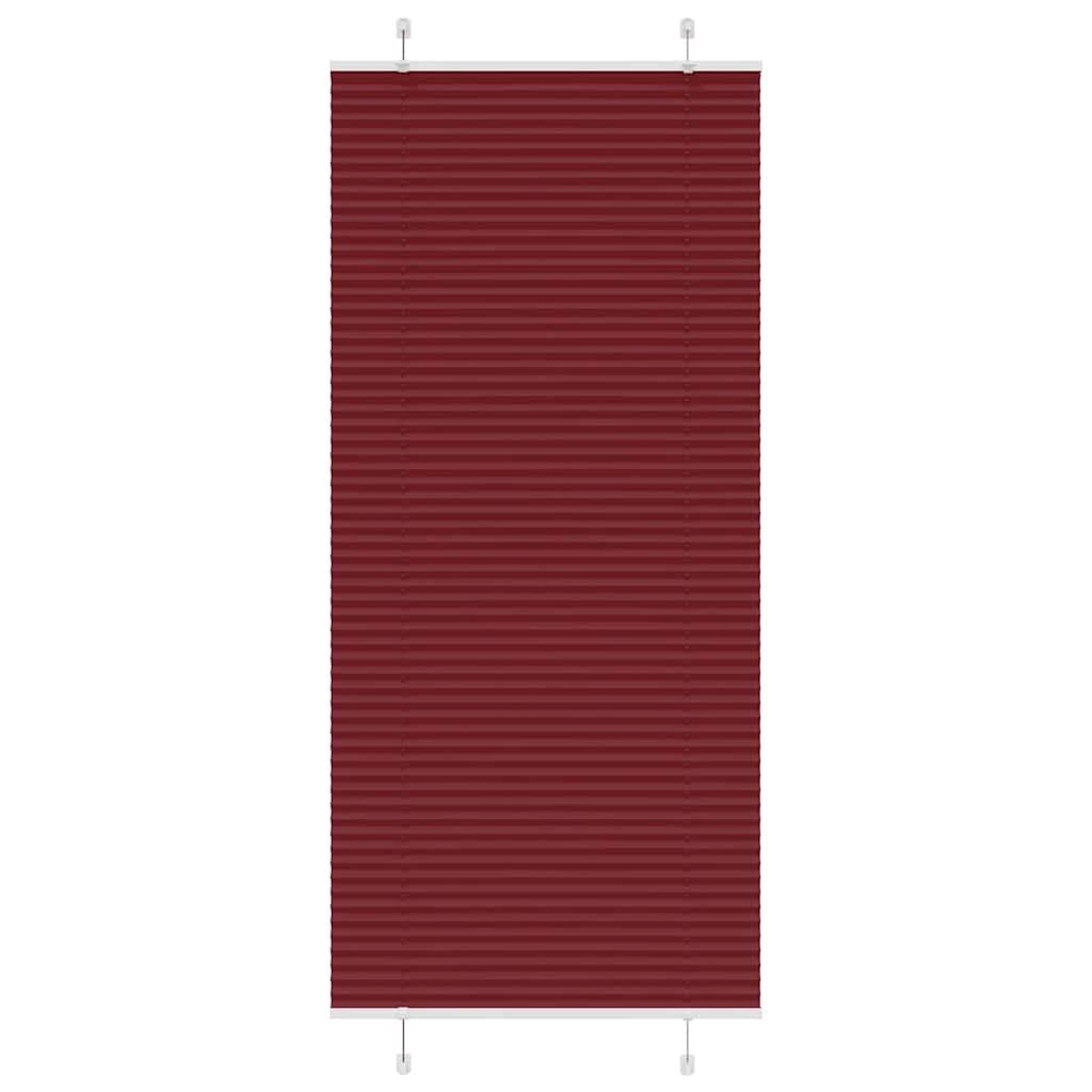 Plisségardin Stofbredde 79,4 Cm Polyester Bordeauxrød - 90 x 200 cm