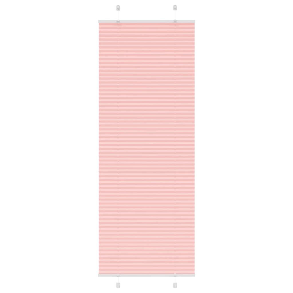 Plisségardin Lyserød 75x200 cm Stofbredde 74,4 cm Polyester