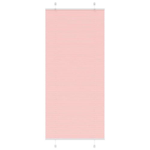 Plisségardin Lyserød 85x200 cm Stofbredde 84,4 cm Polyester