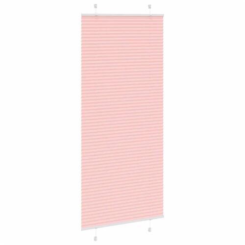 Plisségardin Lyserød 85x200 cm Stofbredde 84,4 cm Polyester