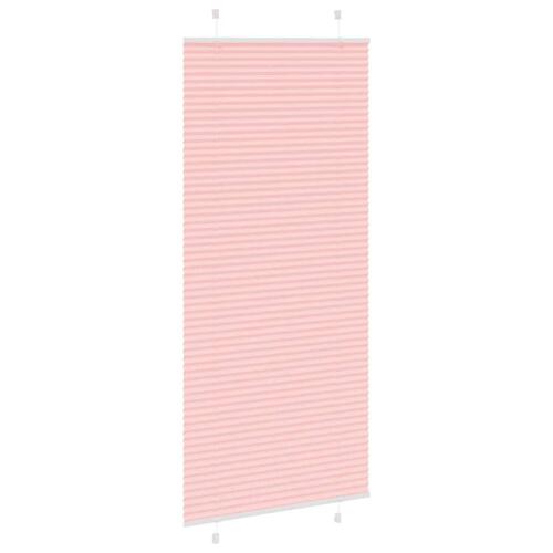 Plisségardin Lyserød 85x200 cm Stofbredde 84,4 cm Polyester