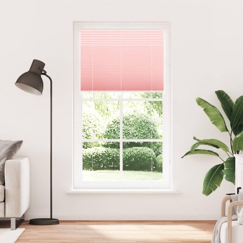 Plisségardin lyserød 110 x 200 cm - stofbredde 109,4 cm