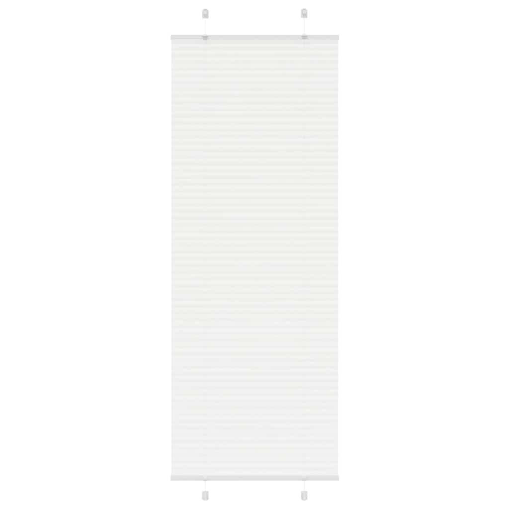 Plisségardin Hvid 70x200 cm Stofbredde 69,4 cm Polyester
