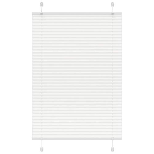 Plisségardin Hvid 85x100 cm Stofbredde 84,4 cm Polyester