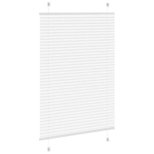 Plisségardin Hvid 85x100 cm Stofbredde 84,4 cm Polyester