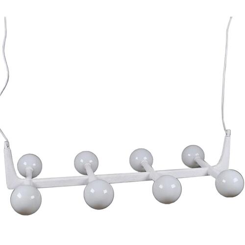 Loftslampe Home ESPRIT Hvid Metal Krystal 110 x 45 x 23 cm