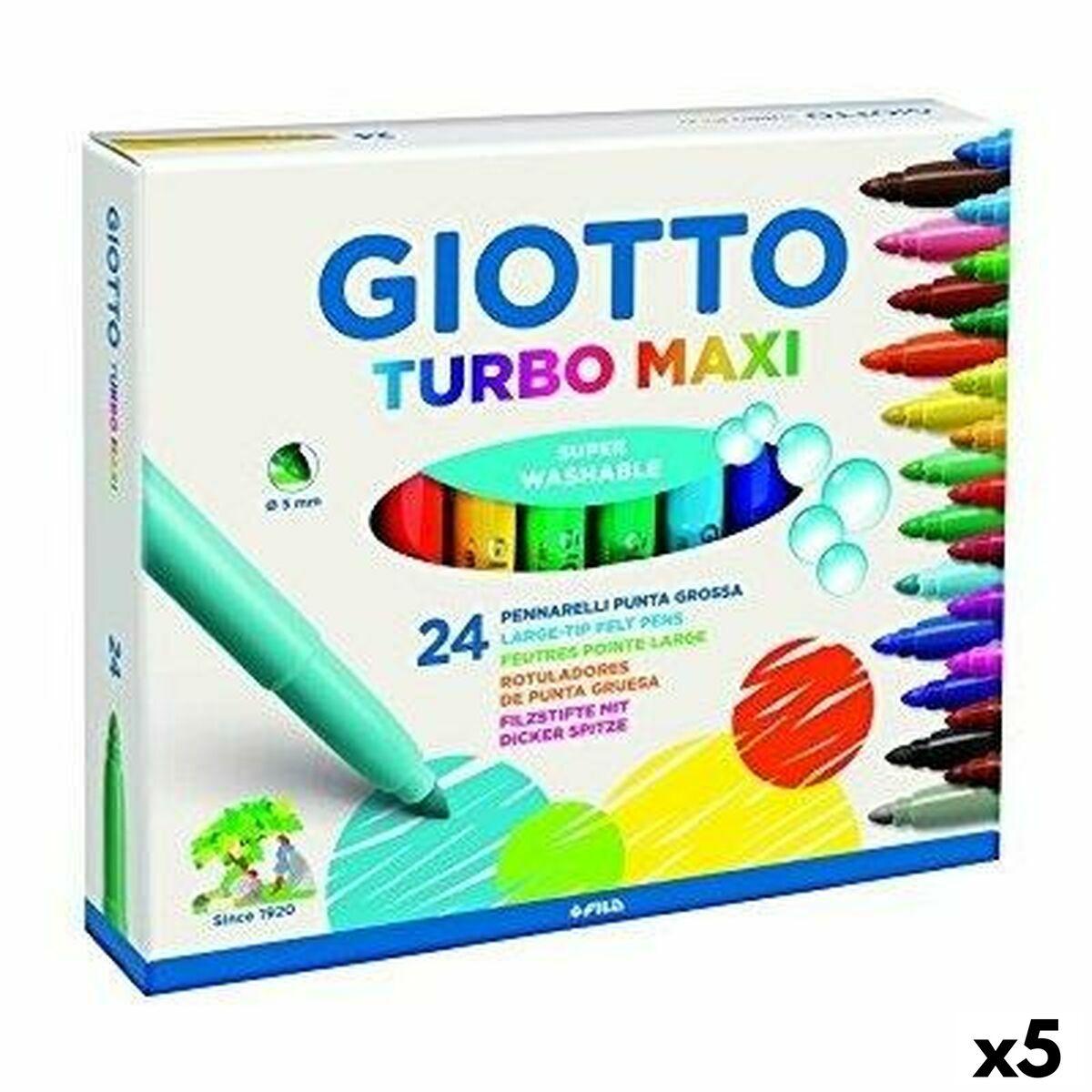 Giotto Turbo Maxi markører - Multifarvet, 5 stk.