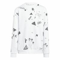 Sweatshirt uden hætte til piger Adidas Jg Bluv Q3Sweat Hvid 13-14 år