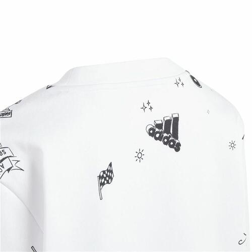 Sweatshirt uden hætte til piger Adidas Jg Bluv Q3Sweat Hvid 13-14 år