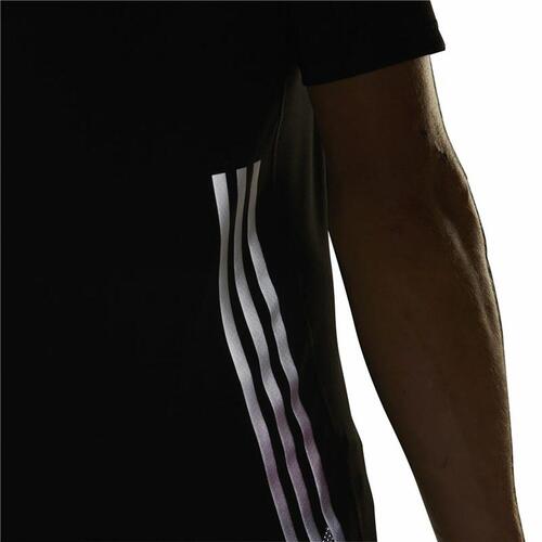 Kortærmet T-shirt til Mænd Adidas Run Icons 3S T Sort M