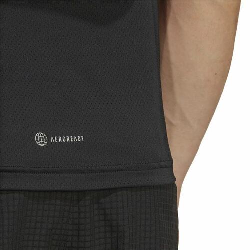 Kortærmet T-shirt til Mænd Adidas Run Icons 3S T Sort S
