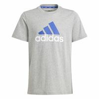 Kortærmet T-shirt til Børn Adidas Essentials Big Logo Grå 7-8 år