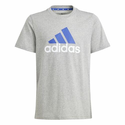 Kortærmet T-shirt til Børn Adidas Essentials Big Logo Grå 7-8 år