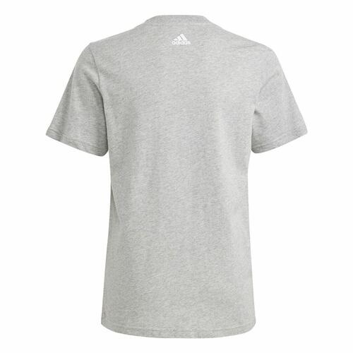 Kortærmet T-shirt til Børn Adidas Essentials Big Logo Grå 7-8 år