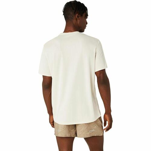 Kortærmet T-shirt Asics Fujitrail Logo Ss Top Beige M