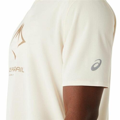 Kortærmet T-shirt Asics Fujitrail Logo Ss Top Beige M