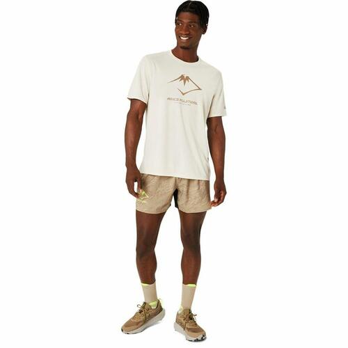 Kortærmet T-shirt Asics Fujitrail Logo Ss Top Beige M
