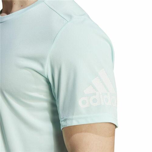 Kortærmet T-shirt til Mænd Adidas Run It Akvamarin L