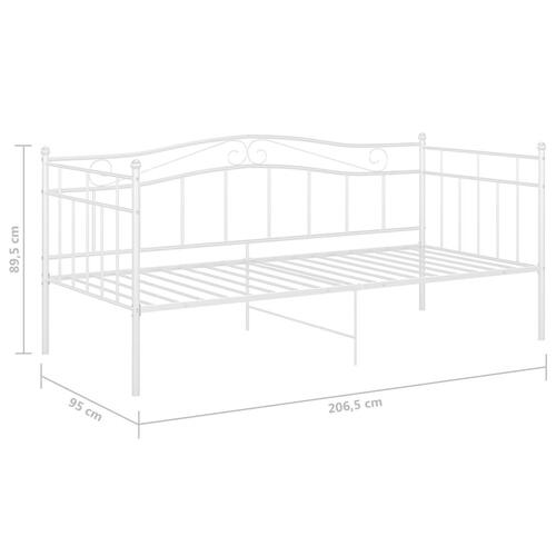 Sengestel til sovesofa 90x200 cm metal hvid