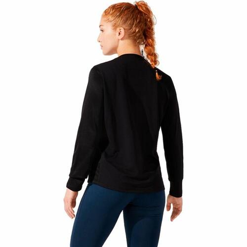 Langærmet Trøje til Kvinder Asics Core LS Sort S