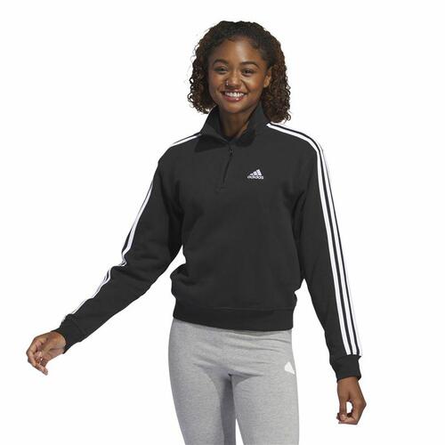 Sportsjakke til damer Adidas 3S Ft Qz Sort S