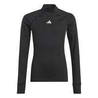 Langærmet T-shirt til Børn Adidas U Tf Wa Ls Sort 5-6 år