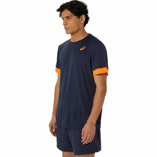 Kortærmet Sport T-shirt Asics Court Ss Top Blå Marineblå Tovtrækning S