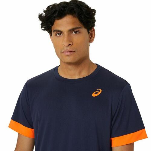 Kortærmet Sport T-shirt Asics Court Ss Top Blå Marineblå Tovtrækning S