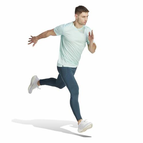 Kortærmet T-shirt til Mænd Adidas Run It Akvamarin XL