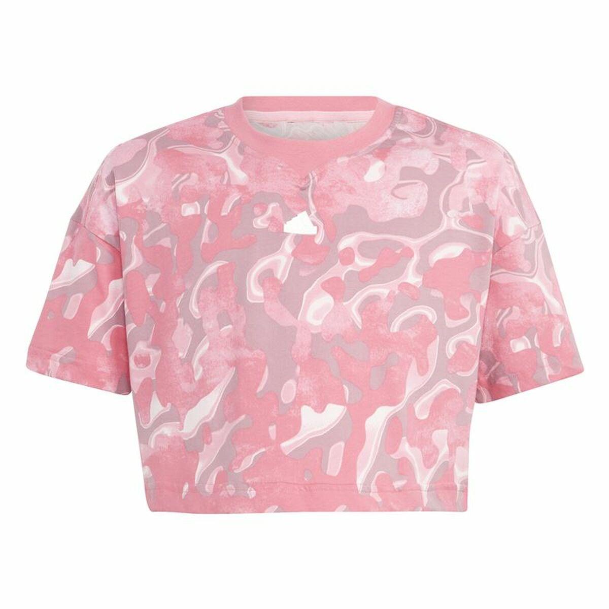 Børne Kortærmet T-shirt Adidas Jg Fi Aop Pink 11-12 år