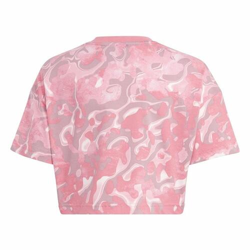 Børne Kortærmet T-shirt Adidas Jg Fi Aop Pink 11-12 år