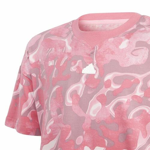 Børne Kortærmet T-shirt Adidas Jg Fi Aop Pink 11-12 år
